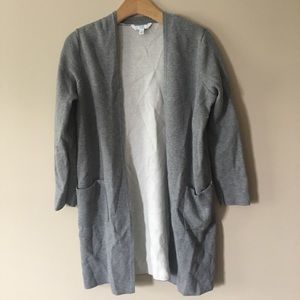 Time and True Gray Open Cardigan Small